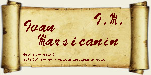 Ivan Maršićanin vizit kartica